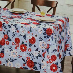 Oblong  Indoor / Outdoor  Fabric Tablecloth  60 " x 102"